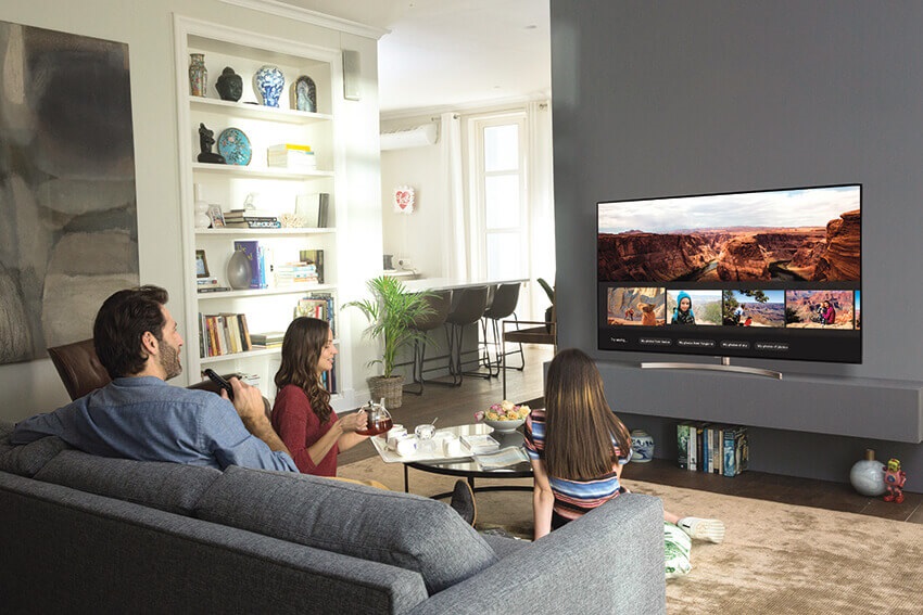 LG OLED TV uchátí celou rodinu